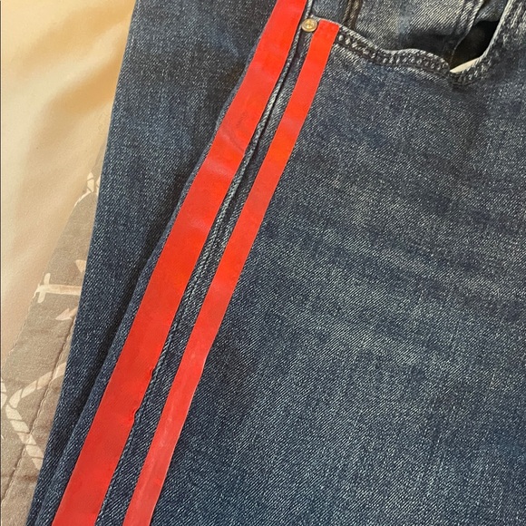 Zara Blue Jeans with Red Stripes - Picture 3 of 13